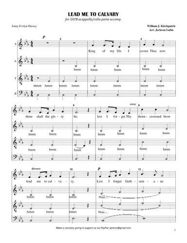 Lead Me To Calvary (arr. Jeckron Lubis)