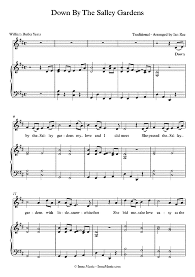 Down By The Salley Gardens - Vocal (arr. Ian Rae)
