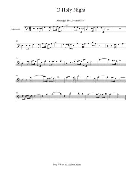 O Holy Night - Bassoon (arr. Kevin Busse)