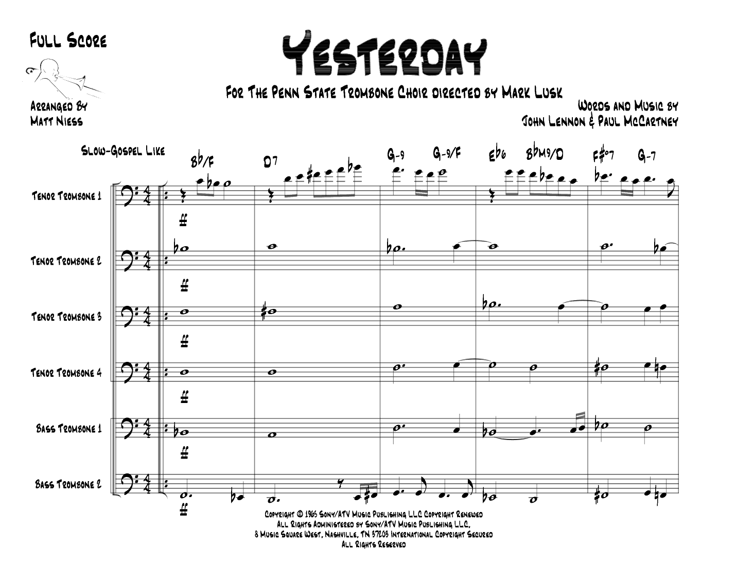 Yesterday (arr. Matt Niess)