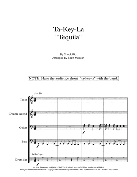 Tequila (arr. Scott Meister)