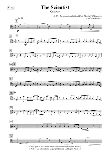 The Scientist (arr. ACT Bortolucci)