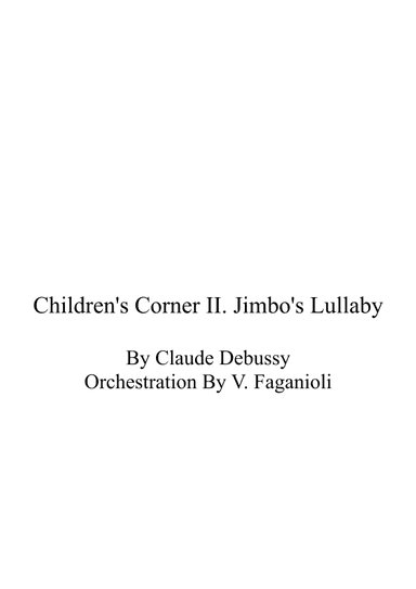 Children's Corner II Jimbo's Lullaby (arr. Valdeci Faganioli)
