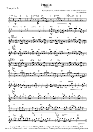 Paradise (arr. Fabio Britto)