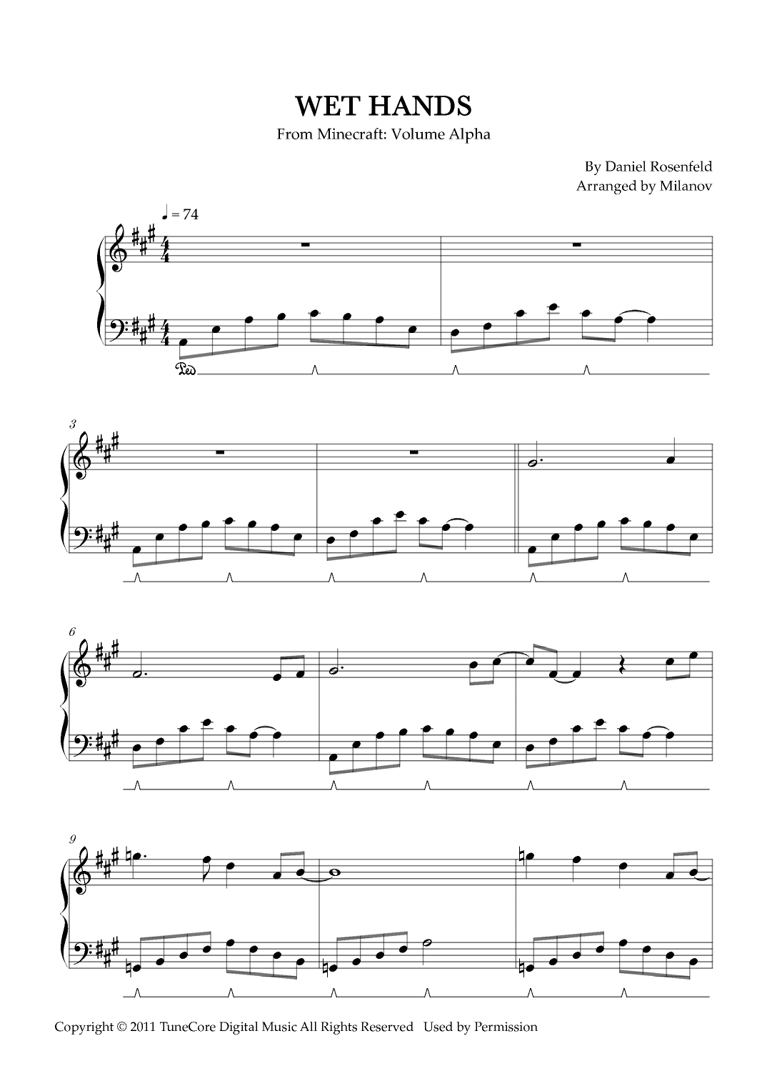 Wet Hands (arr. Milanov)