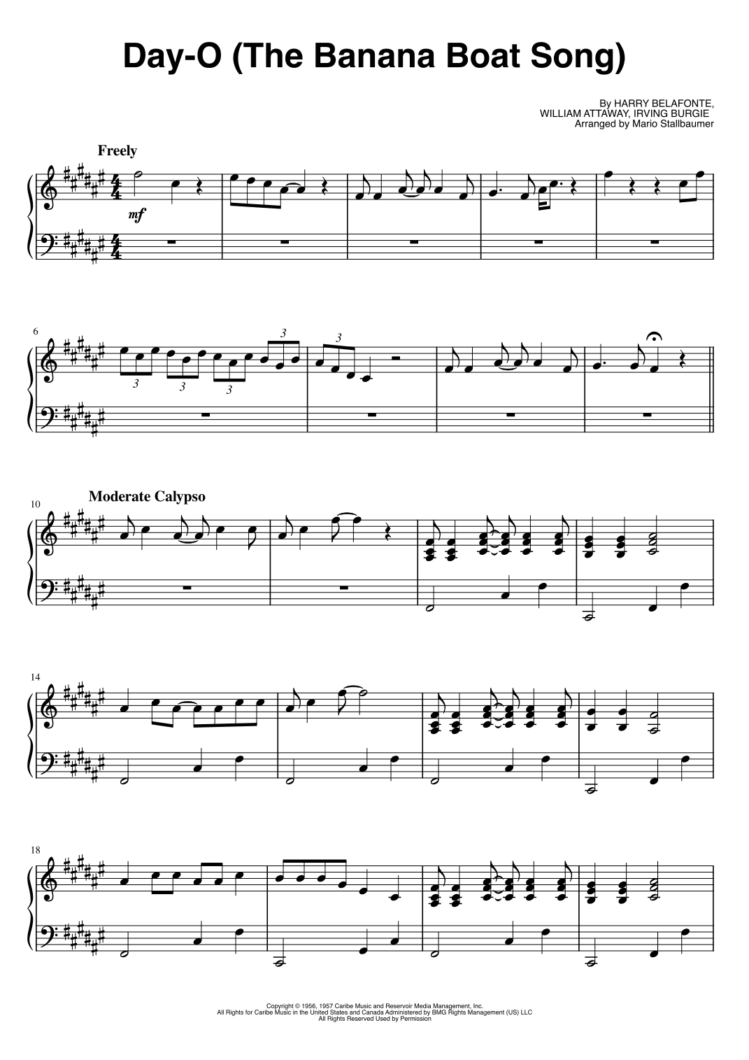 Day-o (the Banana Boat Song) (arr. Mario Stallbaumer)