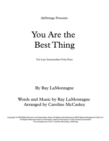You Are The Best Thing (arr. Caroline McCaskey)