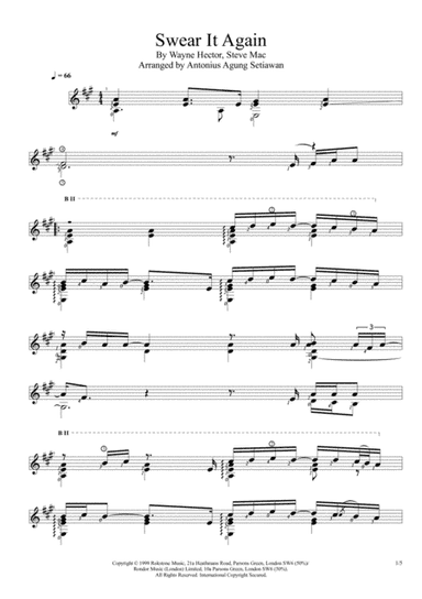 Swear It Again (arr. Antonius Agung Setiawan)