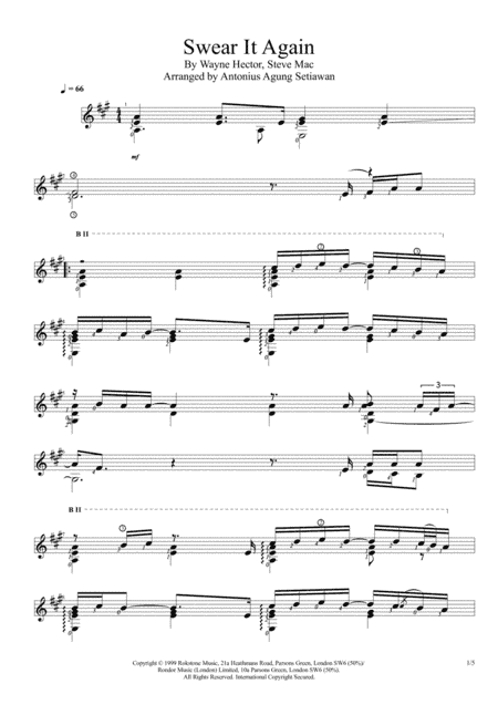 Swear It Again (arr. Antonius Agung Setiawan)