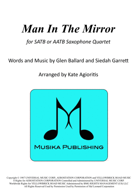Man In The Mirror (arr. Kate Agioritis)