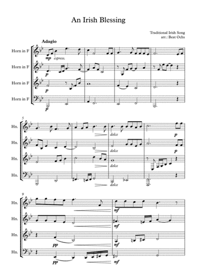 An Irish Blessing - Horn Quartet (arr. Beat Ochs)
