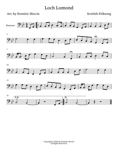 Loch Lomond (arr. Dominic Meccia)
