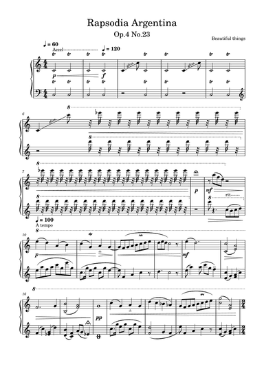 Rapsodia Argentina-Beautiful things Op.4 No.23