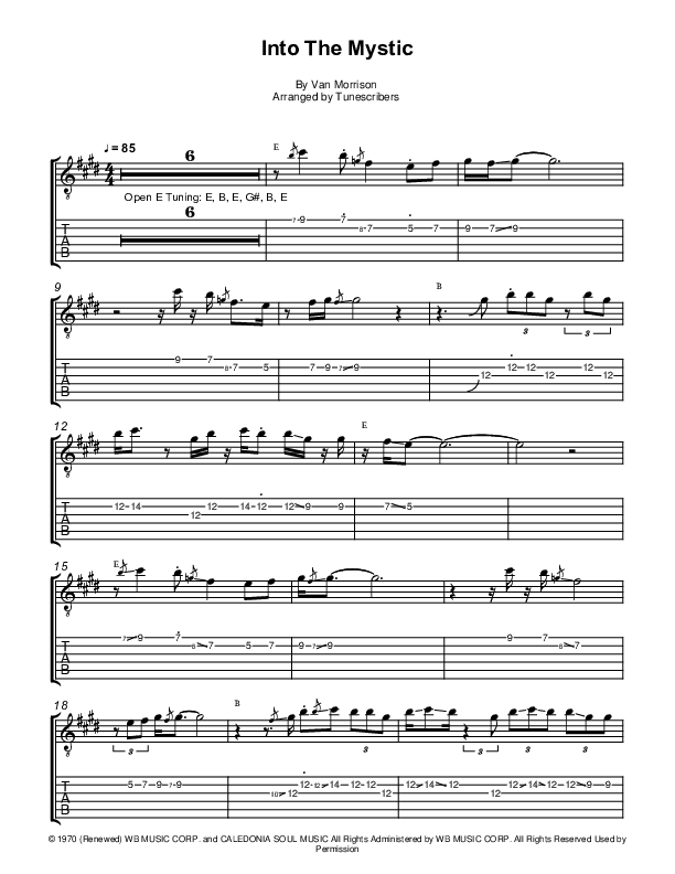 Into The Mystic (arr. Tunescribers)