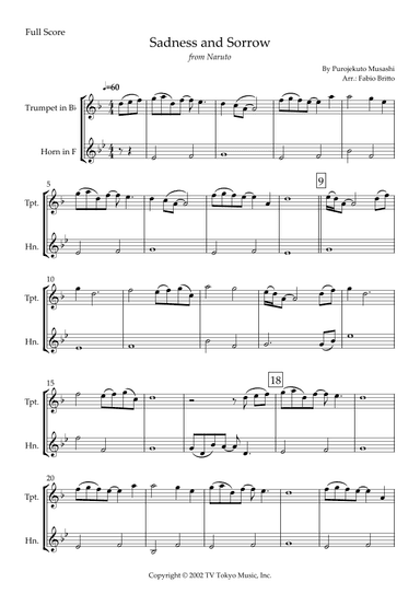 Sadness And Sorrow (arr. Fabio Britto)