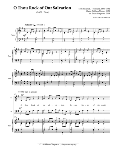 O Thou Rock of Our Salvation (arr. Brent Yorgason, 2013)