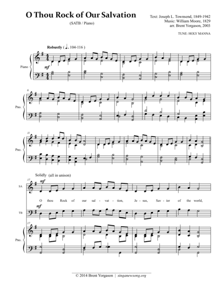 O Thou Rock of Our Salvation (arr. Brent Yorgason, 2013)