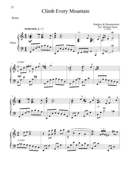 Climb Every Mountain (arr. MICHAEL TARRO)