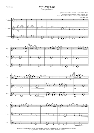 My Only One (no Hay Nadie Mas) (arr. Ottirb Sage)