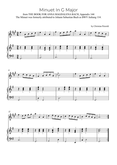 Minuet In G Major (arr. Alex Nunes Rodrigues)