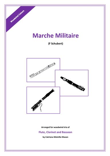Marche Militaire (flute, clarinet and bassoon) (arr. Catriona Melville-Mason)