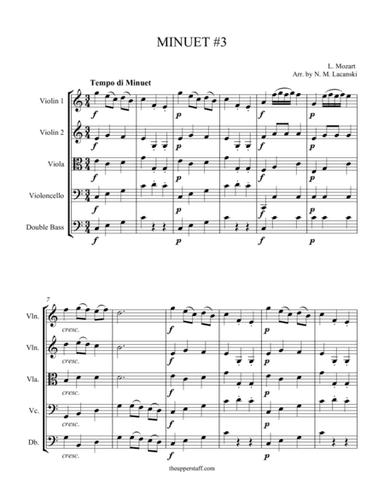 Minuet #3 (arr. Nick Lacanski)