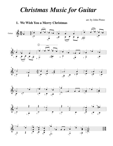 Christmas Music for Solo Guitar (arr. John Pinno)