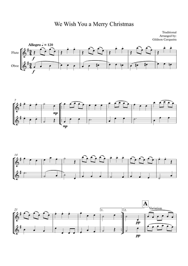We Wish You a Merry Christmas (arr. Gildson Cerqueira)