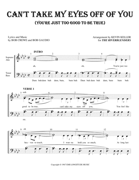 Can't Take My Eyes Off Of You (arr. Kevin Keller)