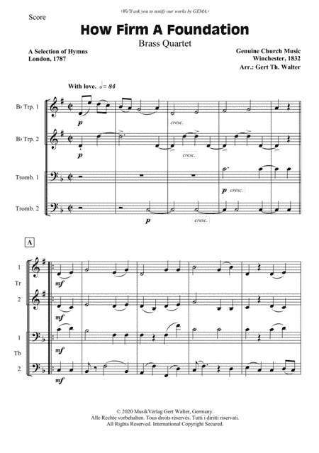 How Firm A Foundation (arr. Gert Th. Walter)