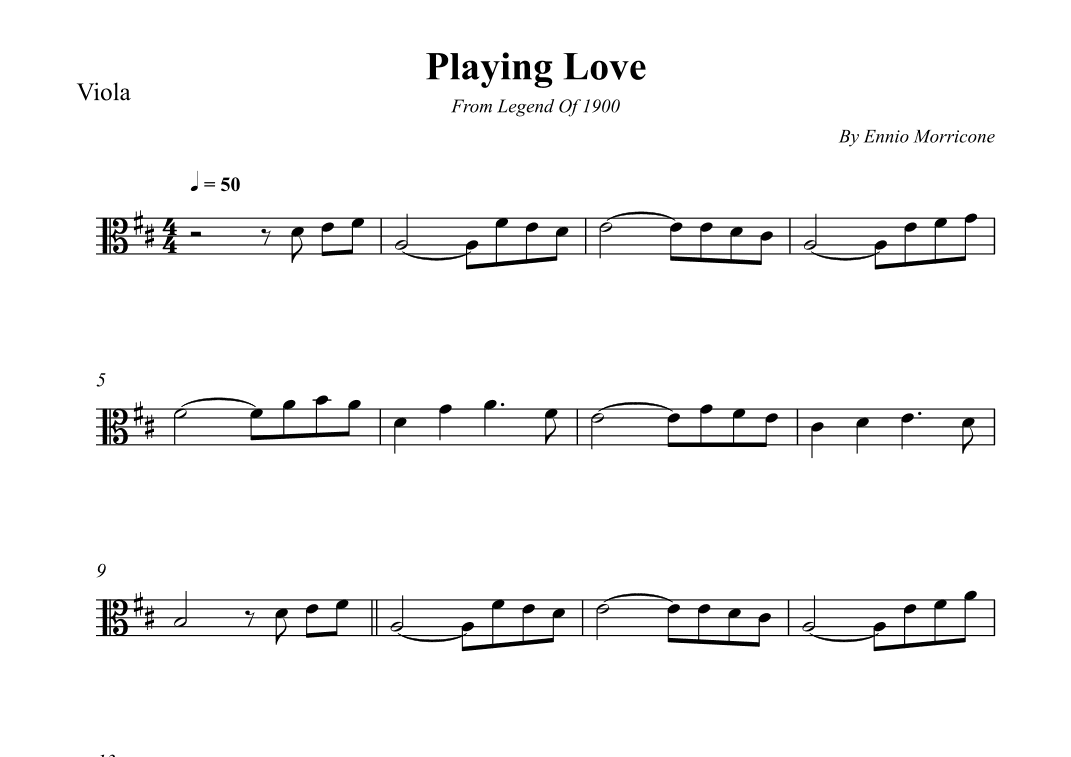 Playing Love (arr. Wesley S. SIlva)