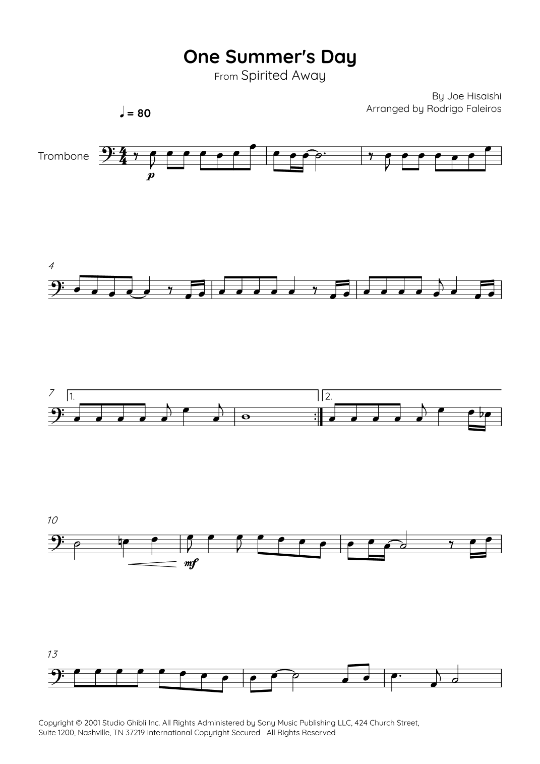 One Summer's Day (arr. Rodrigo Faleiros)