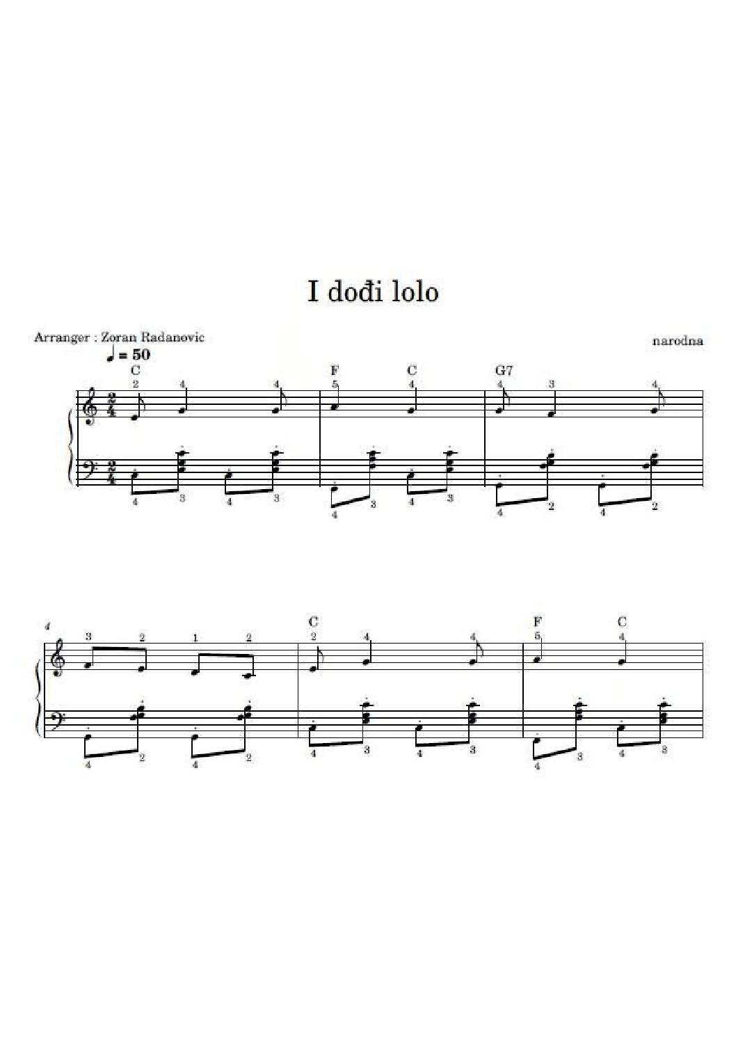 I dodi lolo (arr. Zoran Radanovic)