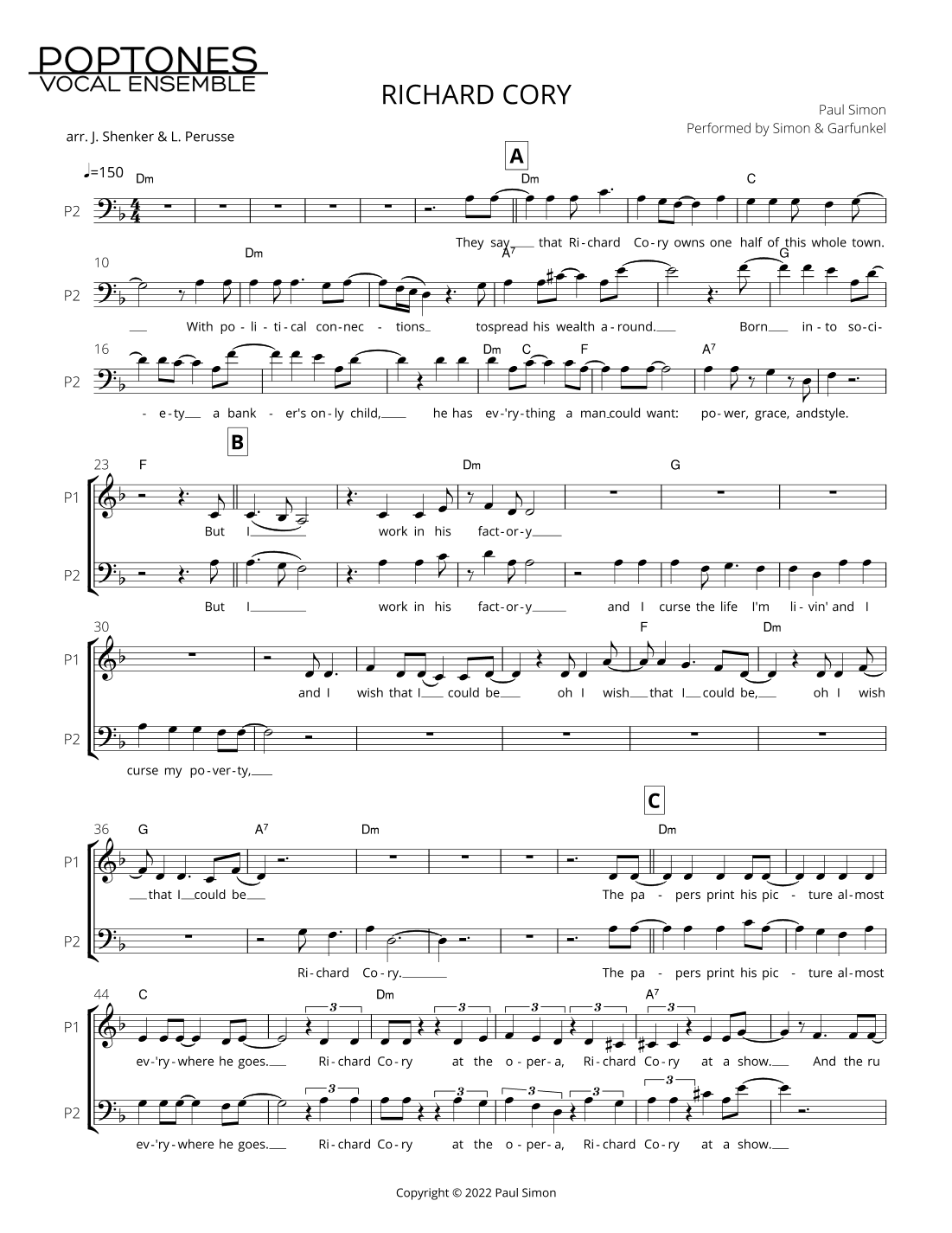 Richard Cory (arr. J. Shenker & L. Perusse)