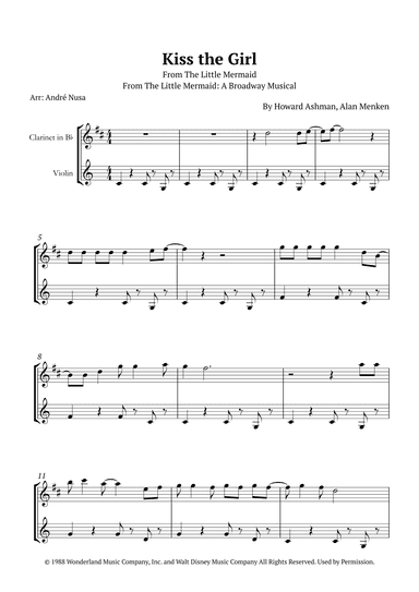 Kiss The Girl (arr. André Nusa)