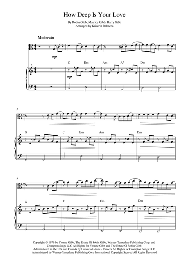 How Deep Is Your Love (arr. Kaiserin Rebecca)