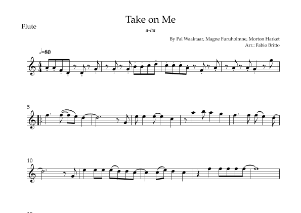 Take On Me (arr. Fabio Britto)