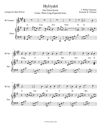 Our Great Savior--trumpet solo (arr. Beka Wilson)