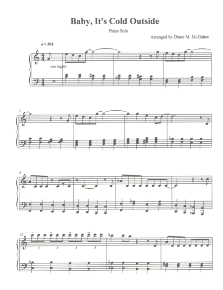 Baby, It's Cold Outside (arr. Diane M. McGahee)
