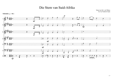 Die Stem van Suid-Afrika (arr. Noah & Clyde)