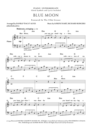 Blue Moon (arr. Danilo "Daca" Alves)