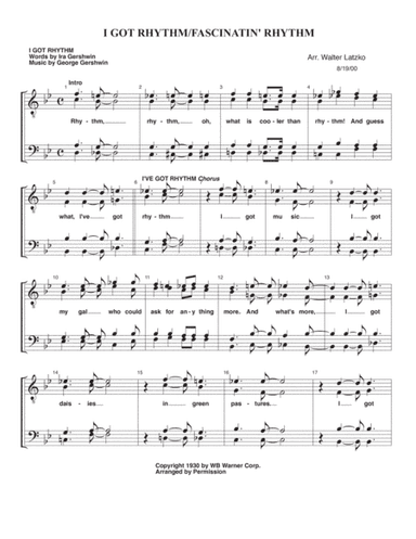 FASCINATIN' RHYTHM (arr. Walter Latzko)