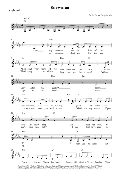 Snowman (arr. Wesley S. SIlva)