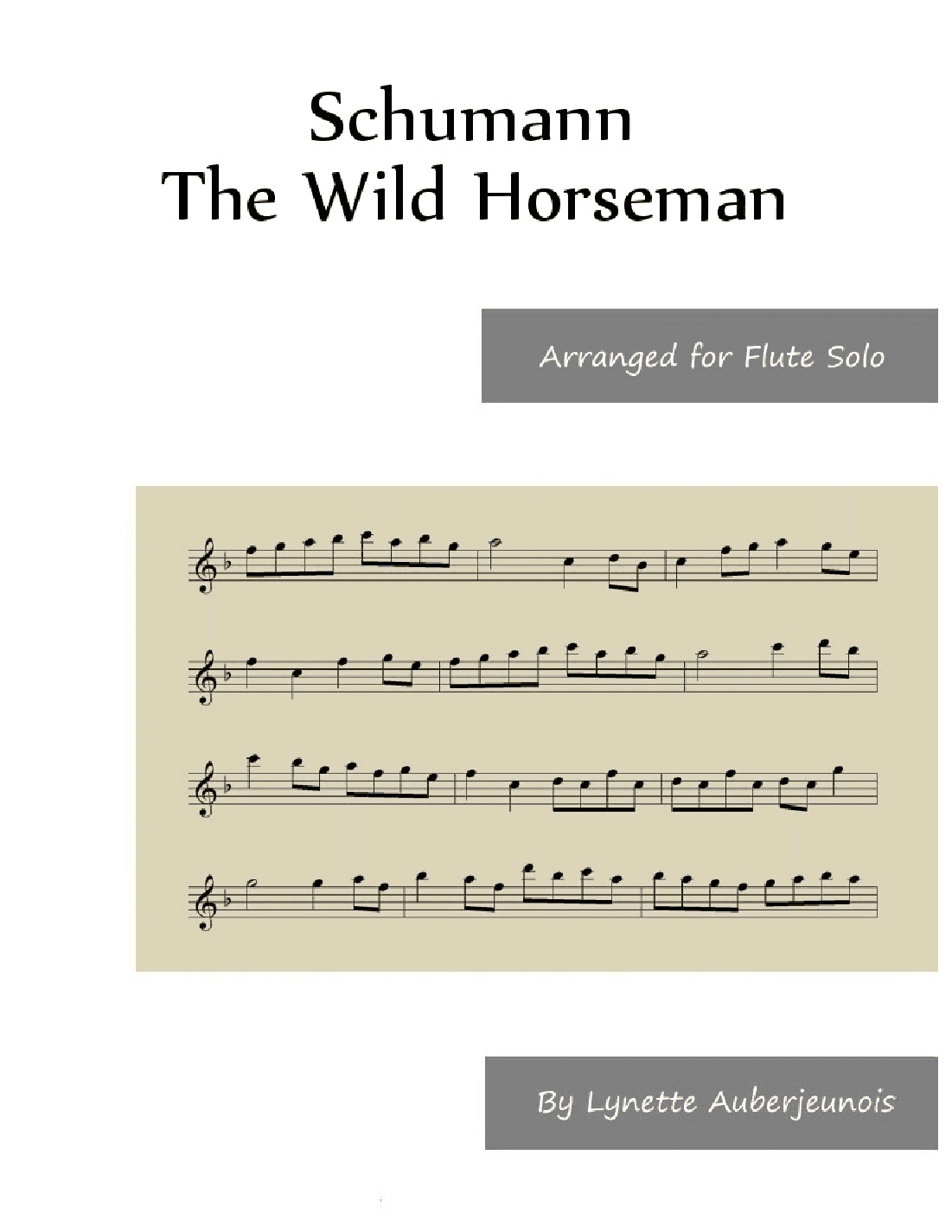 The Wild Horseman - Flute Solo (arr. Lynette Auberjeunois)