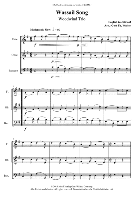 Wassail Song (arr. Gert Th. Walter)