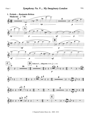 Symphony No. 9 ... My Imaginary London (2013-14) Flute part 1