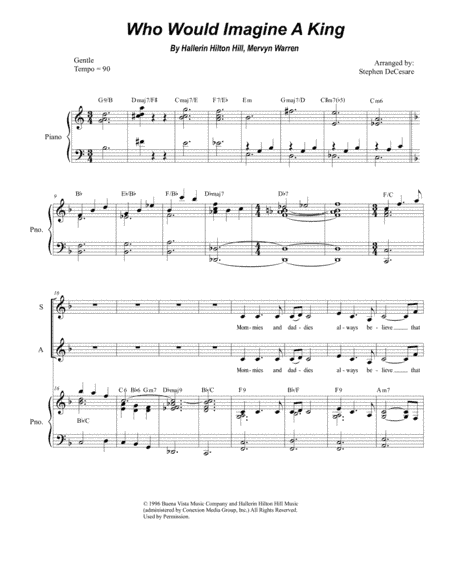 Who Would Imagine A King (arr. Stephen DeCesare)