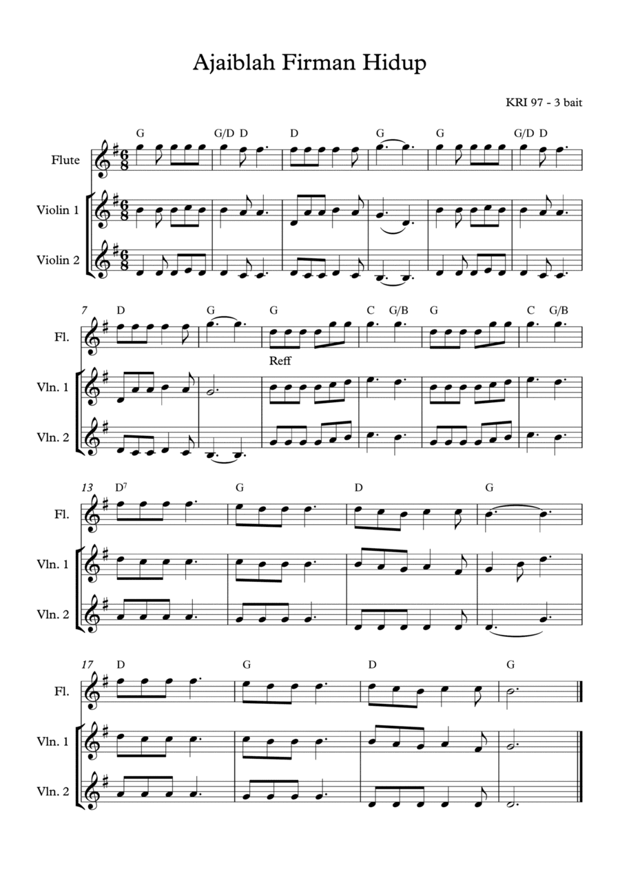 Wonderful Words of Life / Ajaiblah Firman Hidup (arr. Angie Wiranata)