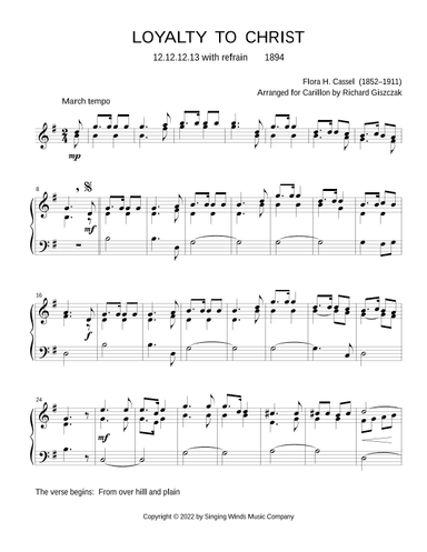 Loyalty to Christ (arr. Richard Giszczak)