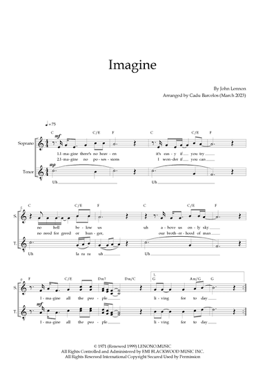 Imagine (arr. Cadu Barcelos)